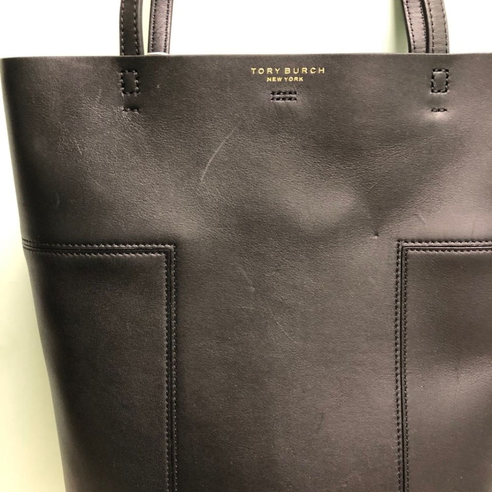 Tory Burch Block-T Tote Bag | Purse | Designer | Fashion Bag | Black - Picture 4 of 12